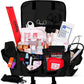 Fully stocked black EMT Trauma Kit ideal for first responders, firefighters, and police