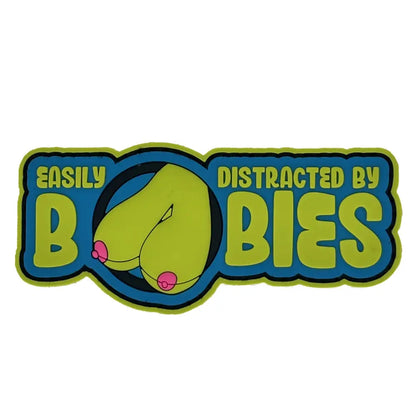 ’Fun Size Boobs’ - Easily Distracted By Boobies (Uncensored) - 4 inch PVC Patch - Alien - Patches