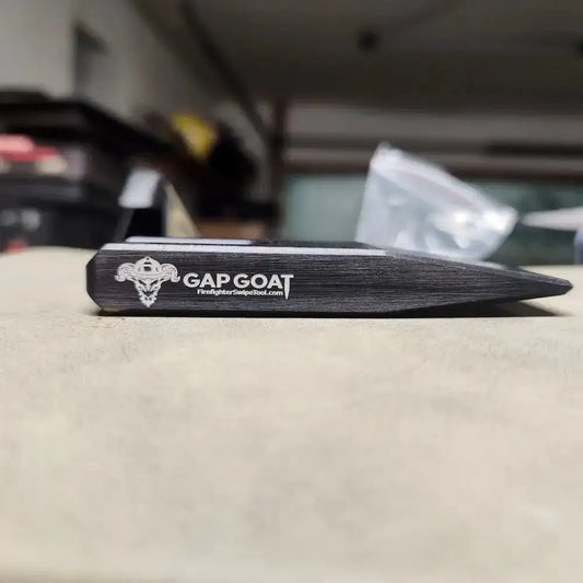 Black pencil with CAPGOAT branding and goat logo for Gap GOAT Mini Forcible Entry Wedge