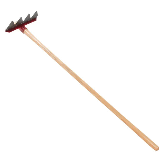 Fire Rake with 60 in wooden handle for first responders, firefighters, and police use