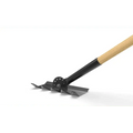 Garden edging tool with wooden handle and metal blade from Camelot Tools Rake