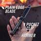 Gerber Gear 1064397 Armbar Scout onyx with plain edge blade, pocket clip, and hammer