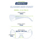 Glasses size chart for Anti-Fog Clear Safety Glasses with High Impact Protection