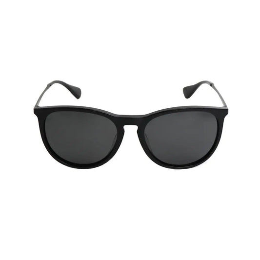 Classic Glorietta black sunglasses with round frames and dark free lenses