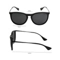 Black round-framed Glorietta sunglasses with dark lenses for a stylish look
