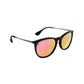 Black-framed Glorietta Sunset sunglasses with rose-gold lenses and pink temples