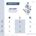 Glove size chart for Touchscreen Safety Work Gloves with Leather Palms