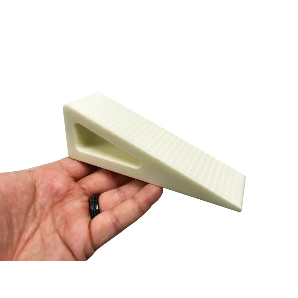 White foam door stopper wedge for Glow - Extreme Grip made of high durometer silicone