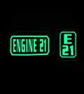 Glow-in-the-dark Engine 21 patches for IdentiFire SCBA Accountability Combo System
