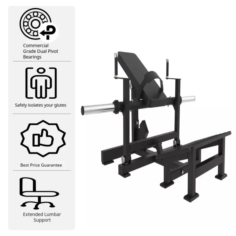 SFE Commercial Plate Loaded Hip Thrust Glute Machine for effective glute workouts