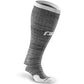 Gray Marathon Wide-Calf Compression Sock in Heather Slate with White Trim and Logo