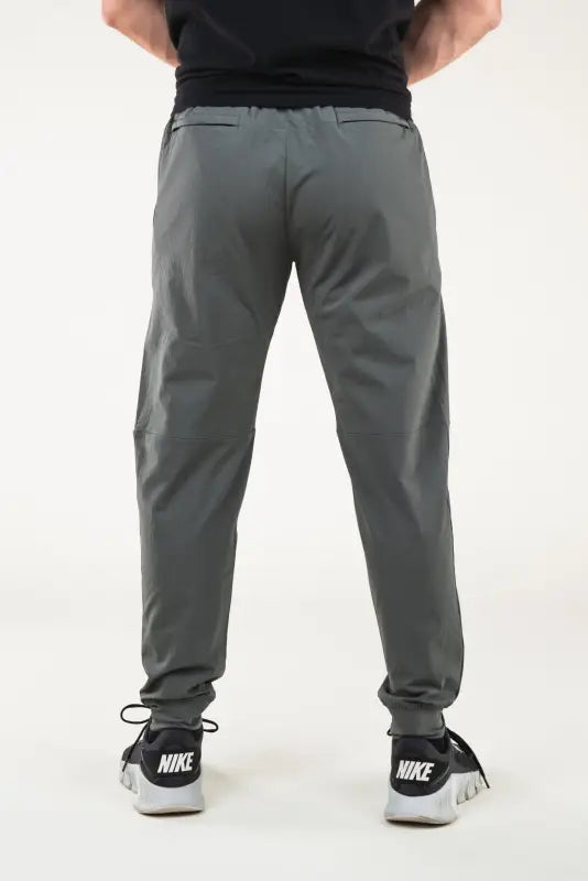 Gray athletic Carrier Traveler Joggers - Iron Grey with concealed carry waistband