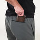 Gray Carrier Traveler Joggers with concealed carry wallet in pocket for active lifestyles