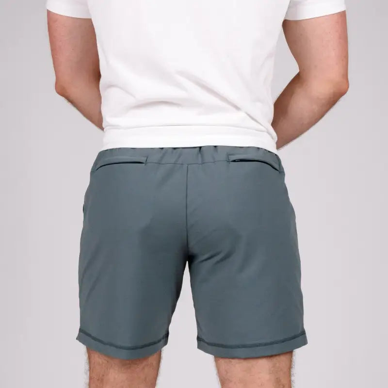 Gray athletic shorts from Carrier Shorts Mk.II for concealed carry by Arrowhead Tactical Apparel