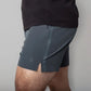 Gray Carrier Training Shorts Mk.II with 5-inch inseam, ideal for concealed carry training