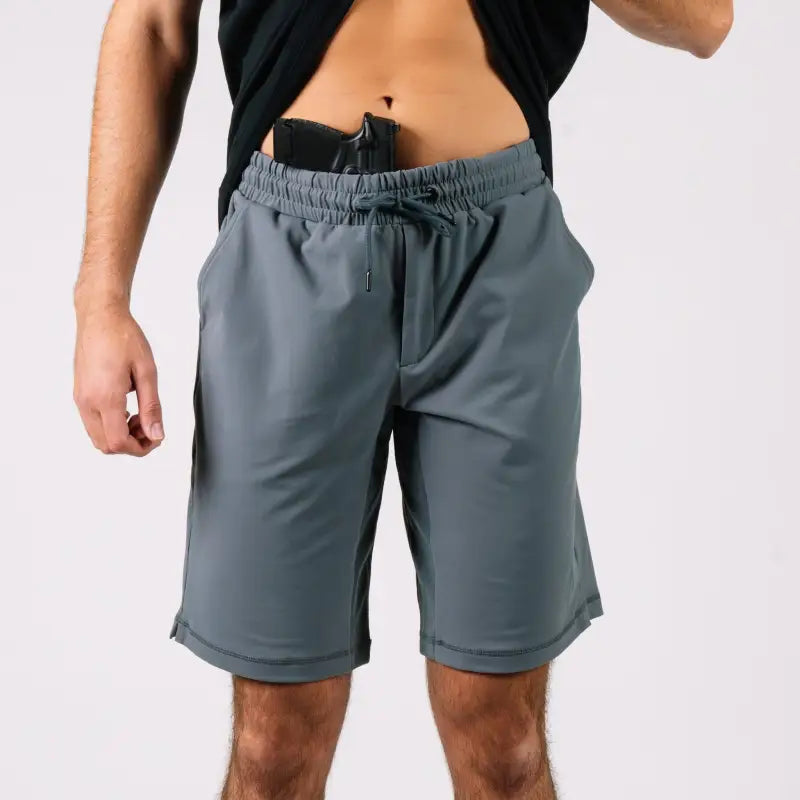 Gray Carrier Shorts Mk.II with concealed carry pocket by Arrowhead Tactical Apparel