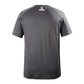 Gray loose fit performance shirt with raglan sleeves and logo for men