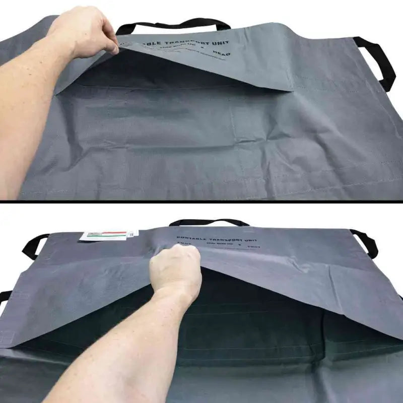 Gray mailing bag with adhesive strip for LINE2design Portable Transport Unit