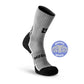 Gray and black MudGear Ruck Sock features merino wool and natural odor control badge