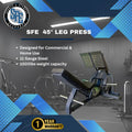 Gray and black SFE 45 Degree Leg Press, a top-quality plate loaded leg press