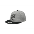 Gray and black Screaming Skull snapback baseball cap with embroidered logo design