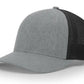 Gray and black trucker cap with leather patch for first responders and firefighters in Dumpster Fire collection