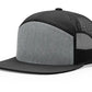 Gray and black trucker hat with leather patch for first responders and firefighter enthusiasts