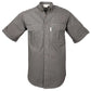 Gray short sleeve Adventure Safari Shirt for Men with two chest pockets to carry essentials