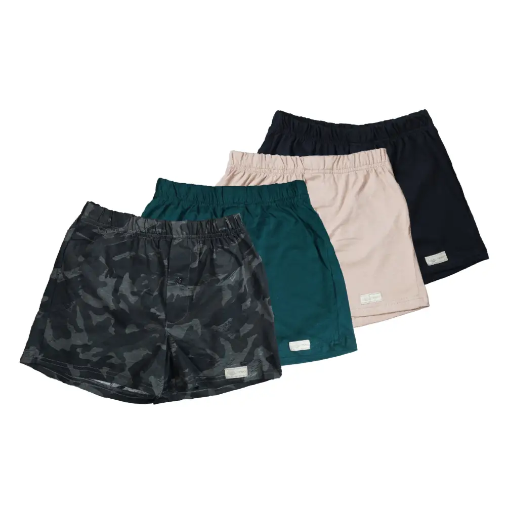 Gray Camo Boxer Shorts 4 Pack for Men - Chief Miller Apparel