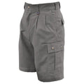 Gray Cargo Shorts for Men with pleated front, ideal for first responders and firefighters