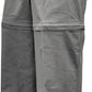 Gray Zambezi Convertible Zip Off Safari Pants for Men with four flap cargo pockets