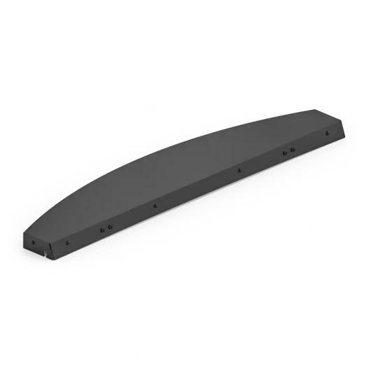 Gray curved metal bar for Feniex Quantum 2.0 interior rear light bar