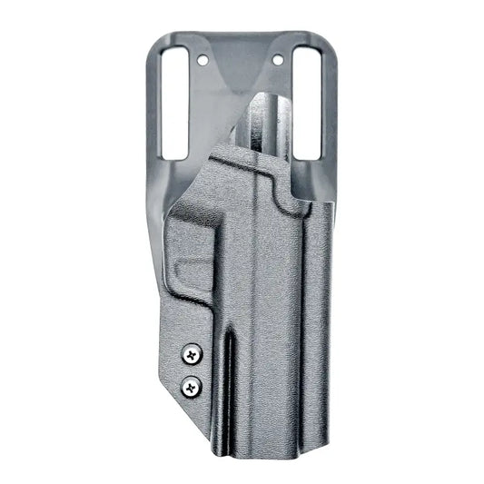 Gray gun holster for Sig Sauer P365-XMacro and P365-XMacro Comp, suitable for duty and competition