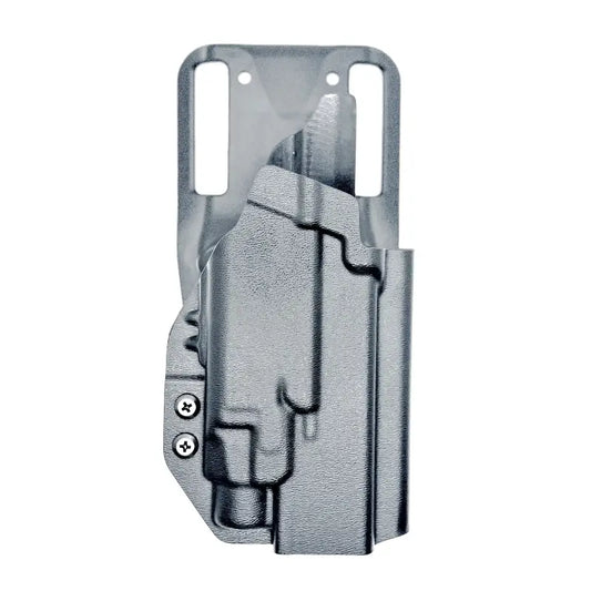Gray gun holster for Glock 17 with Streamlight TLR-7 HL-X and TLR-7 attachments