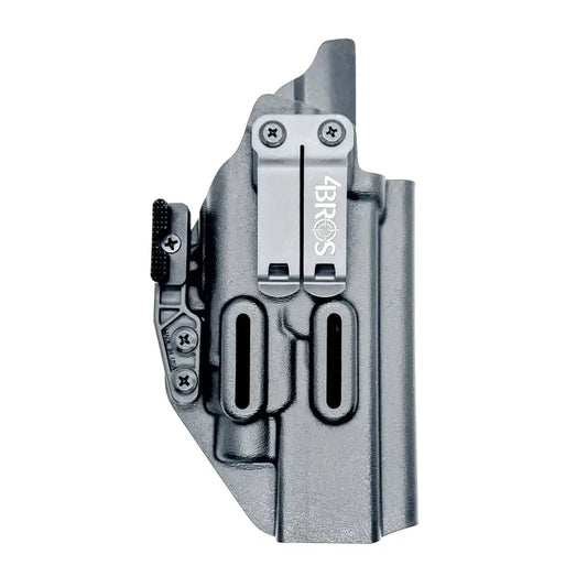 Gray gun holster with magazine pouch for Glock 34 and Streamlight TLR-7 HL-X by Four Brothers Holsters