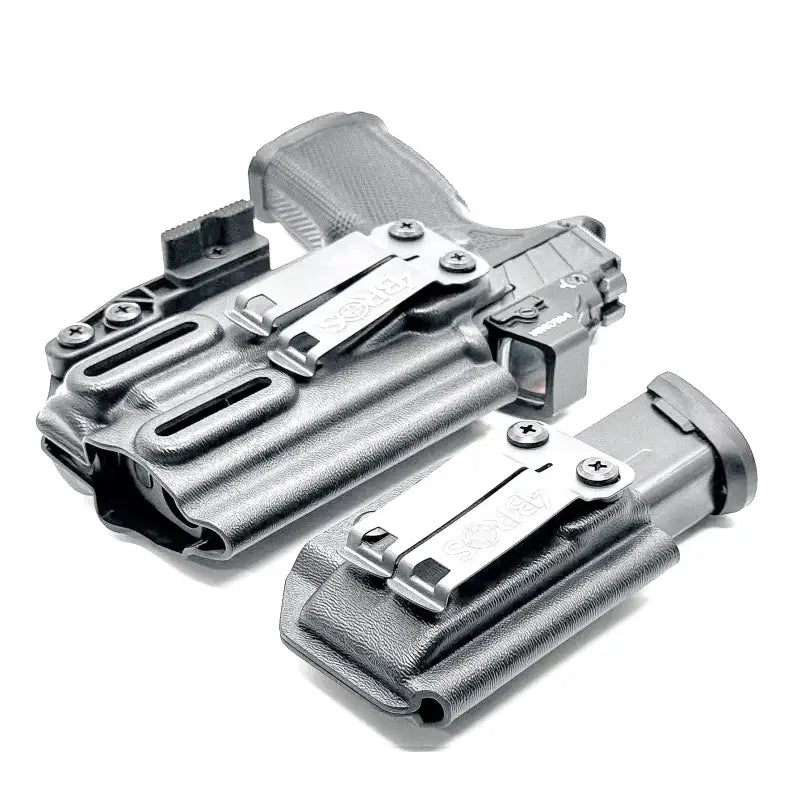 Gray gun holster and magazine carrier for Sig P365-XMACRO from Four Brothers Holsters