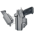Gray gun holster with magazine carrier on 4BROS Fat Guy’s Appendix Rig for concealed carry