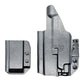 Gray gun holster and magazine carrier for Springfield Hellcat Pro with Streamlight TLR-7
