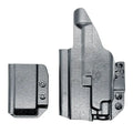 Gray gun holster and magazine carrier for Springfield Hellcat Pro with Streamlight TLR-7