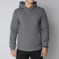 Gray hooded sweatshirt from Durable Concealment Hoodie with hand pocket and smooth draws
