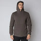 Gray hooded sweatshirt in Durable Concealment Hoodie with hand pocket and smooth draws