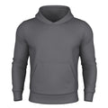 Gray hooded sweatshirt with hand pocket and smooth draws from Durable Concealment Hoodie