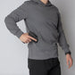 Gray Durable Concealment Hoodie with Hand Pocket and Smooth Draws featuring a gun in pocket