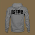 Gray Deck Gun Hoodie made from combed ring spun fabric featuring a stylish logo