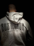 Gray Deck Gun Hoodie featuring a stylish logo, made from combed ring spun fabric