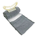 Gray knitted scarf with white pacifier, featured in Israeli 4-inch Bandage product