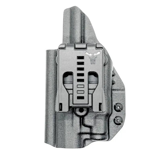 Gray Kydex P365-FUSE holster with adjustable belt clip for Sig Sauer TLR-7 light mounted