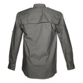 Gray Adventure Safari Shirt for Men with collar and back yoke for outdoor essentials