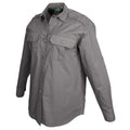 Gray long-sleeved safari trail shirt for women, ideal essential outdoor gear