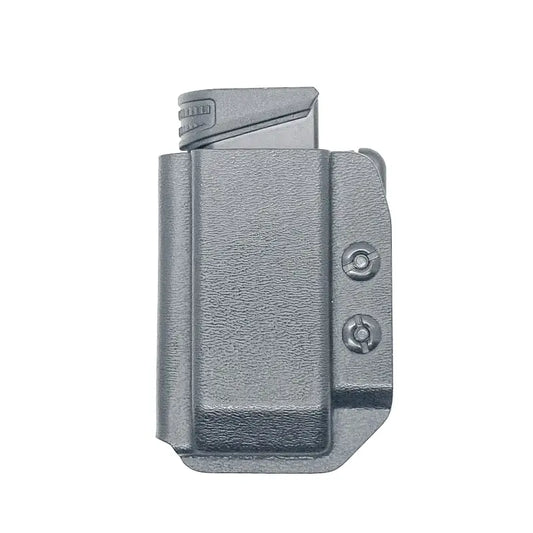 Gray magazine holster with magazine retention device for FN Reflex OWB by Four Brothers Holsters